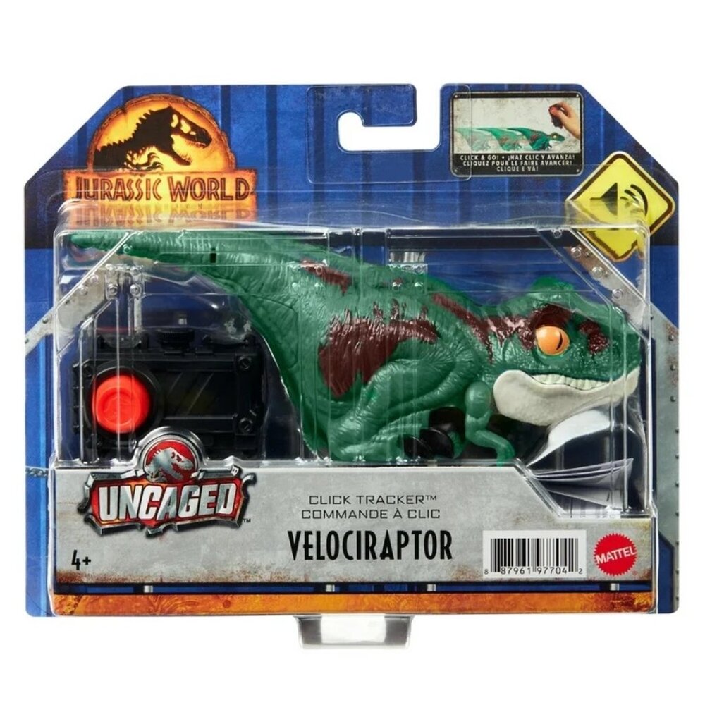 Jurassic World Velociraptor Dinosaur Click Tracker Toy Mattel